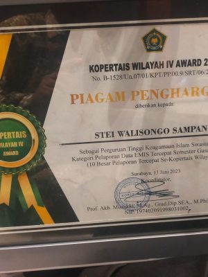 Piagam Penghargaan dari Kopertais